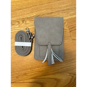 New Women's Gray Crossbody Bag Card Holder Purse